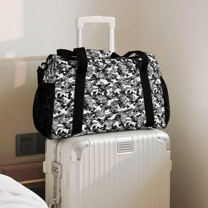 Foldable Carry On Travel Duffel Weekender Bag Lightweight Overnight Tote Bag for Men Women Sport