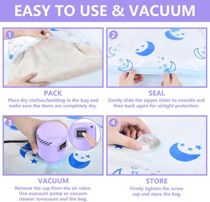 Portable Vacuum Pump Electric Pump Storage Bags for Various Vacuum | 80%Space Saver,Travel Packing Essential&Luggage Space Saving,Seasonal Clothing & Bedding Storage,Dorm Organizing Fast