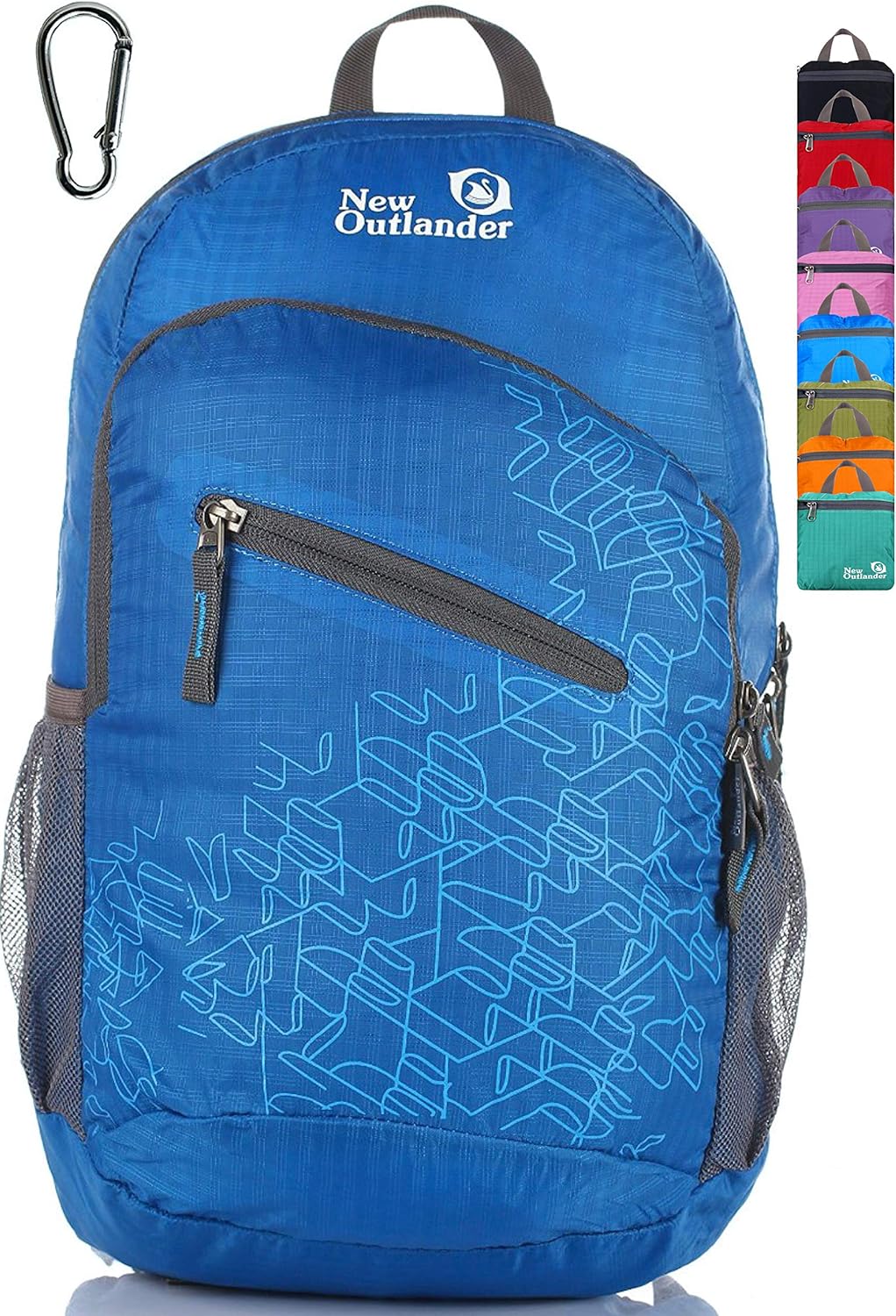 Packable Handy Lightweight Travel Hiking Backpack Daypack-Light Blue-L
