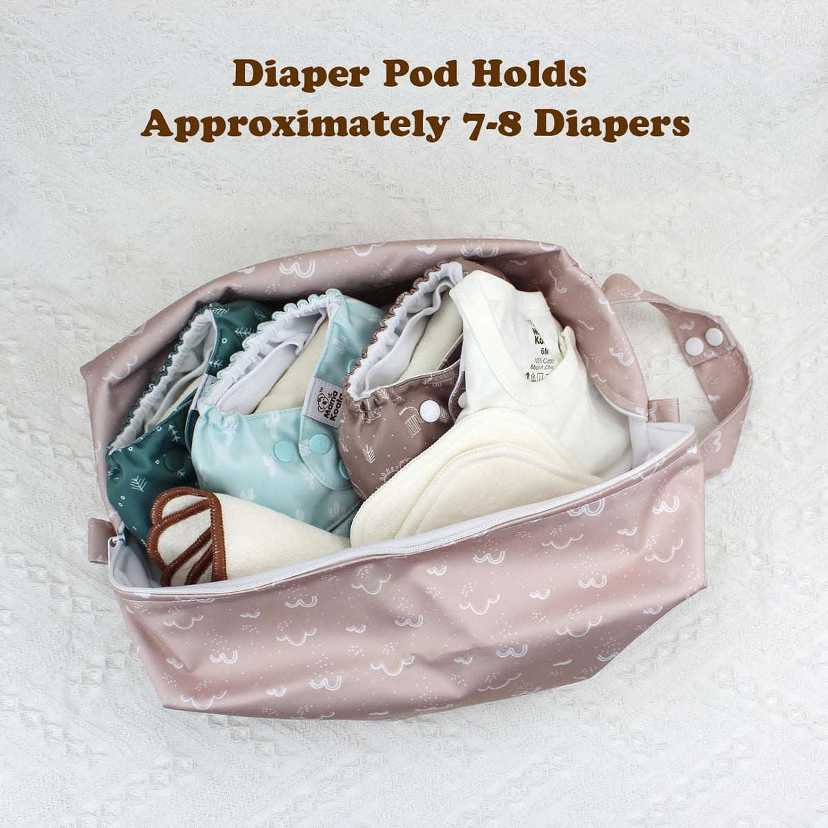2 Pack Wet Dry Bags on the Go, Swimming Pool, Beach, in Gym, Fitness Center, Natatorium, Polyester Waterproof Diaper Bag with 2 Pockets, Portable, Reusable, Machine Washable-12in/16in-017
