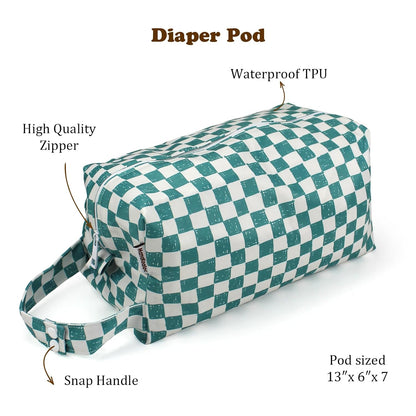 2 Pack Wet Dry Bags on the Go, Swimming Pool, Beach, in Gym, Fitness Center, Natatorium, Polyester Waterproof Diaper Bag with 2 Pockets, Portable, Reusable, Machine Washable-12in/16in-017