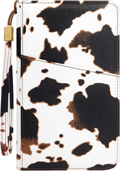 Family Passport Holder for Travel 4 5 or 6 Passports RFID Blocking | Multi-Passport Wallet, Travel Document Organizer, Zippered Case for Family, Group Travel, Cruise, Vacation,Watercoler Floral