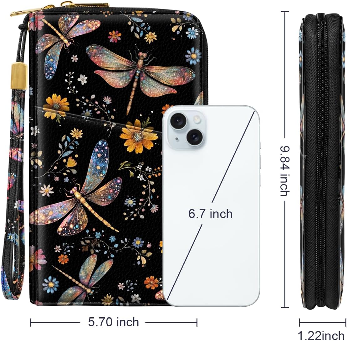 Family Passport Holder for Travel 4 5 or 6 Passports RFID Blocking | Multi-Passport Wallet, Travel Document Organizer, Zippered Case for Family, Group Travel, Cruise, Vacation,Watercoler Floral