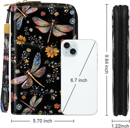 Family Passport Holder for Travel 4 5 or 6 Passports RFID Blocking | Multi-Passport Wallet, Travel Document Organizer, Zippered Case for Family, Group Travel, Cruise, Vacation,Watercoler Floral