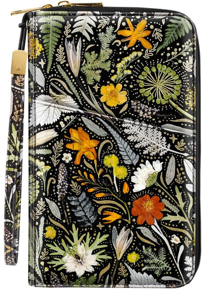 Family Passport Holder for Travel 4 5 or 6 Passports RFID Blocking | Multi-Passport Wallet, Travel Document Organizer, Zippered Case for Family, Group Travel, Cruise, Vacation,Watercoler Floral