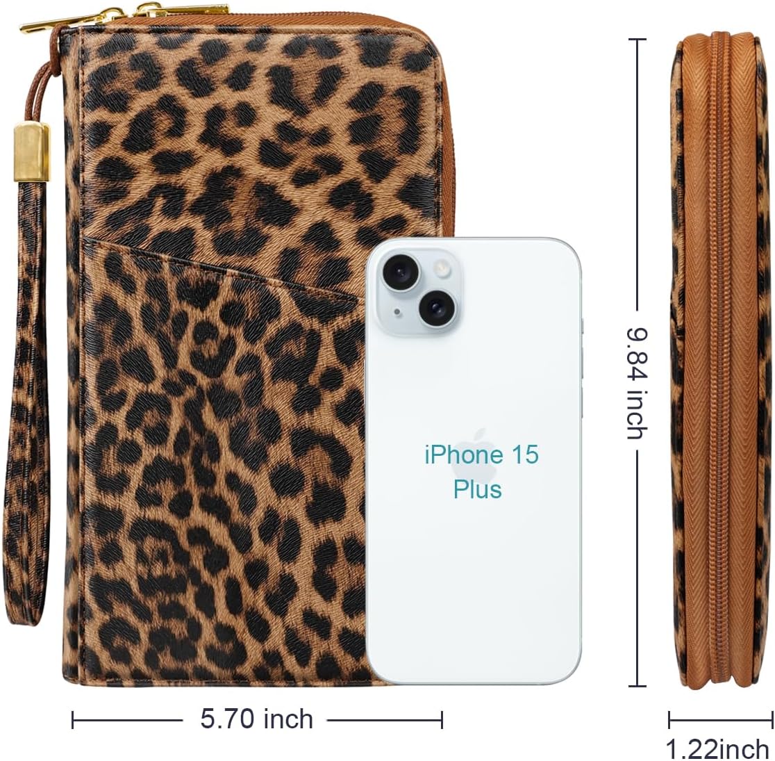 Family Passport Holder for Travel 4 5 or 6 Passports RFID Blocking | Multi-Passport Wallet, Travel Document Organizer, Zippered Case for Family, Group Travel, Cruise, Vacation,Watercoler Floral
