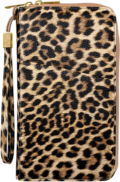 Family Passport Holder for Travel 4 5 or 6 Passports RFID Blocking | Multi-Passport Wallet, Travel Document Organizer, Zippered Case for Family, Group Travel, Cruise, Vacation,Watercoler Floral