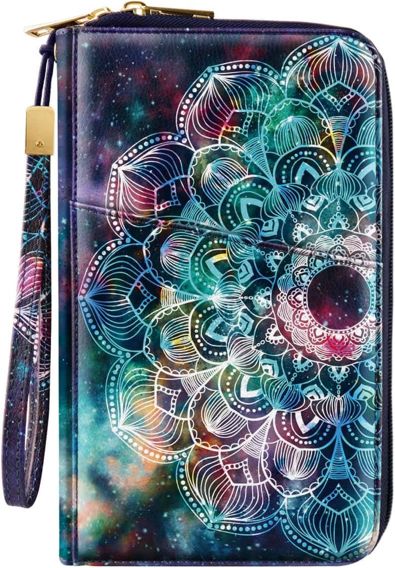 Family Passport Holder for Travel 4 5 or 6 Passports RFID Blocking | Multi-Passport Wallet, Travel Document Organizer, Zippered Case for Family, Group Travel, Cruise, Vacation,Watercoler Floral