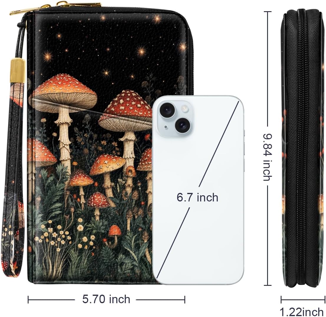 Family Passport Holder for Travel 4 5 or 6 Passports RFID Blocking | Multi-Passport Wallet, Travel Document Organizer, Zippered Case for Family, Group Travel, Cruise, Vacation,Watercoler Floral