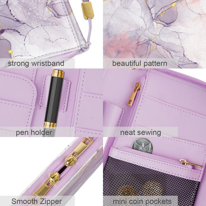 Family Passport Holder for Travel 4 5 or 6 Passports RFID Blocking | Multi-Passport Wallet, Travel Document Organizer, Zippered Case for Family, Group Travel, Cruise, Vacation,Watercoler Floral