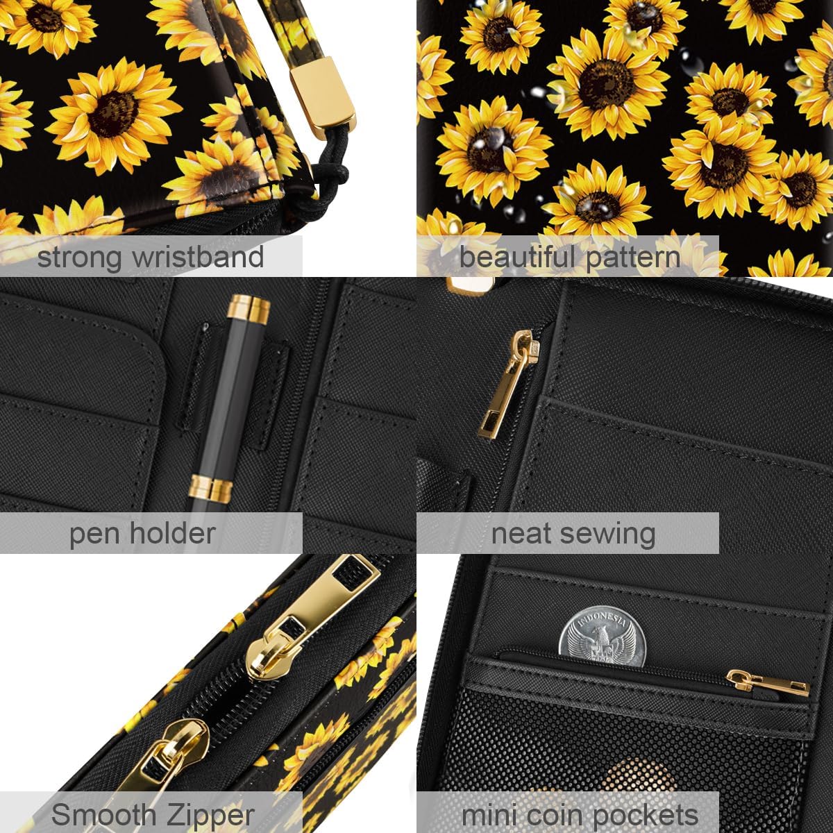 Family Passport Holder for Travel 4 5 or 6 Passports RFID Blocking | Multi-Passport Wallet, Travel Document Organizer, Zippered Case for Family, Group Travel, Cruise, Vacation,Watercoler Floral