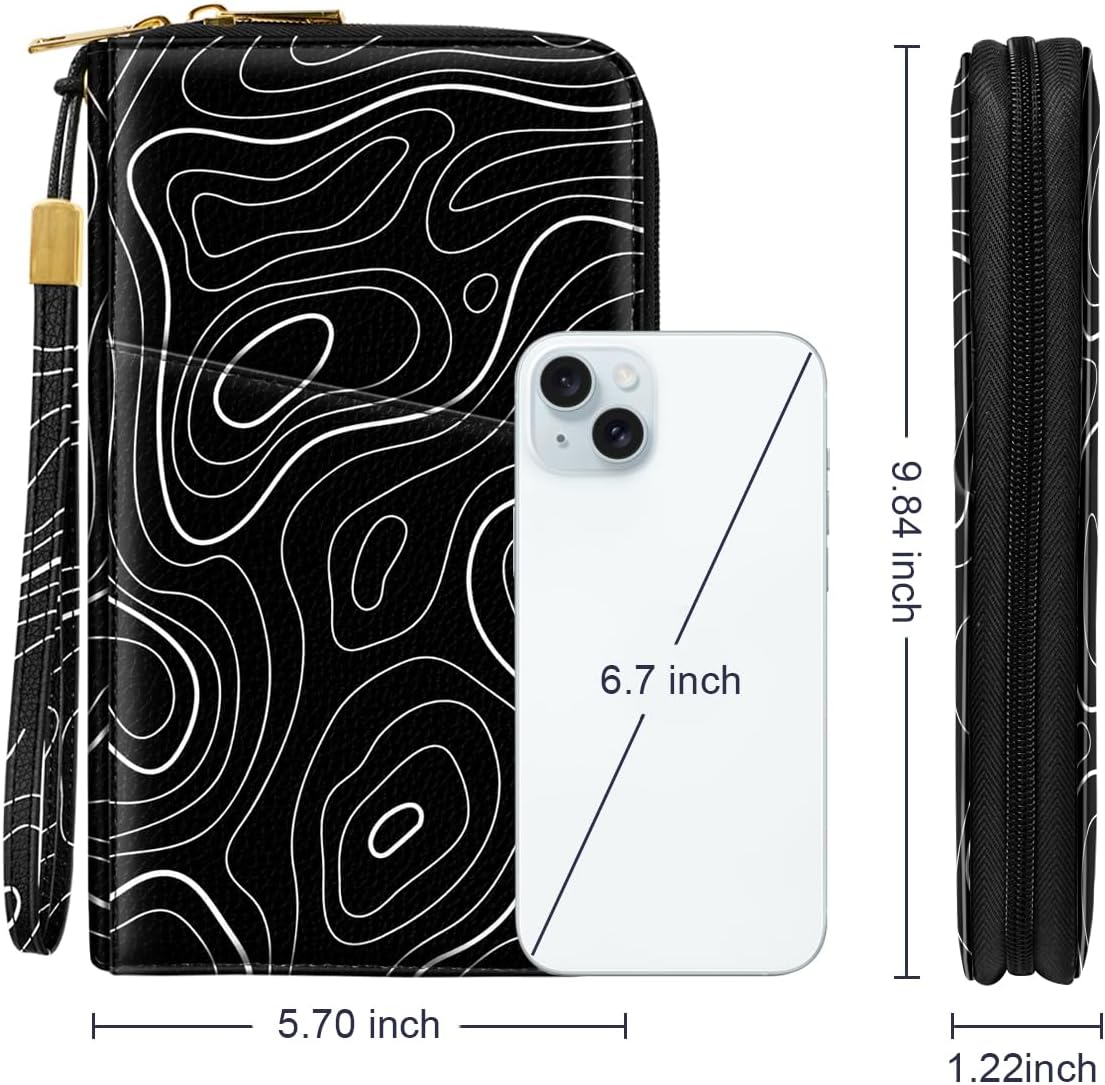Family Passport Holder for Travel 4 5 or 6 Passports RFID Blocking | Multi-Passport Wallet, Travel Document Organizer, Zippered Case for Family, Group Travel, Cruise, Vacation,Watercoler Floral