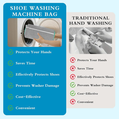 Shoe Washing Bag, Laundry Shoe Bag, Reusable Shoe Washing Bag, 360 ° Deep Cleaning,Suitable for All Shoe Types, With Self-Locking Zipper, 2-pack (Yellow)