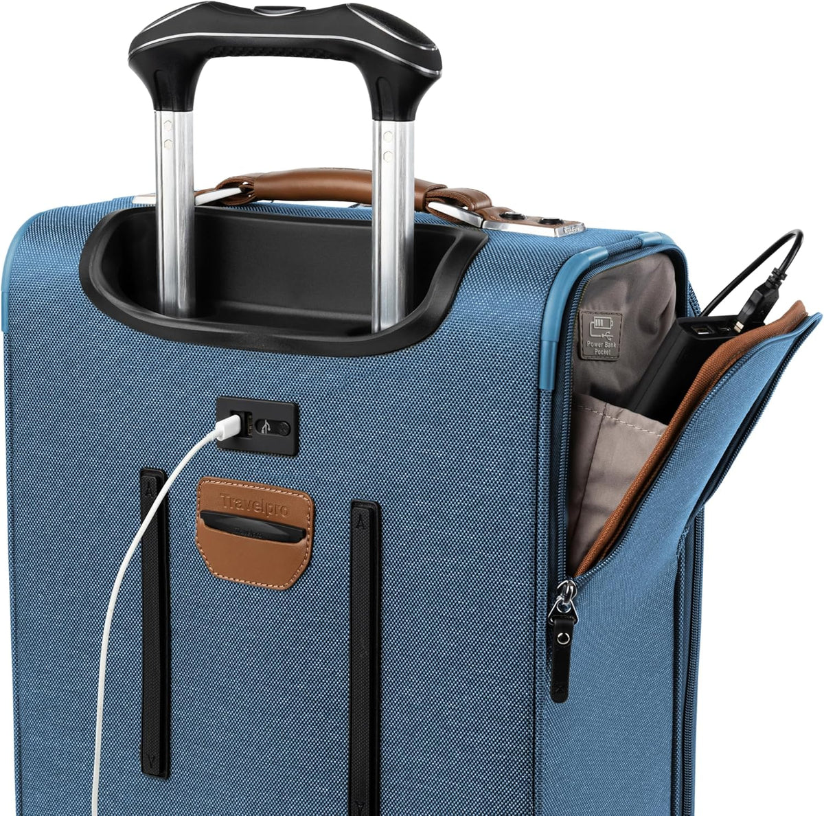 Platinum Elite Softside Expandable Carry on Luggage, 8 Wheel Spinner Suitcase, USB Port, Suiter, Men and Women, Shadow Black, Carry On 21-Inch