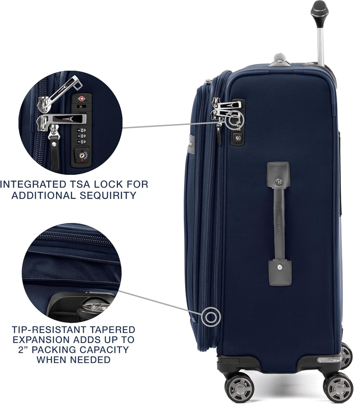 Platinum Elite Softside Expandable Carry on Luggage, 8 Wheel Spinner Suitcase, USB Port, Suiter, Men and Women, Shadow Black, Carry On 21-Inch