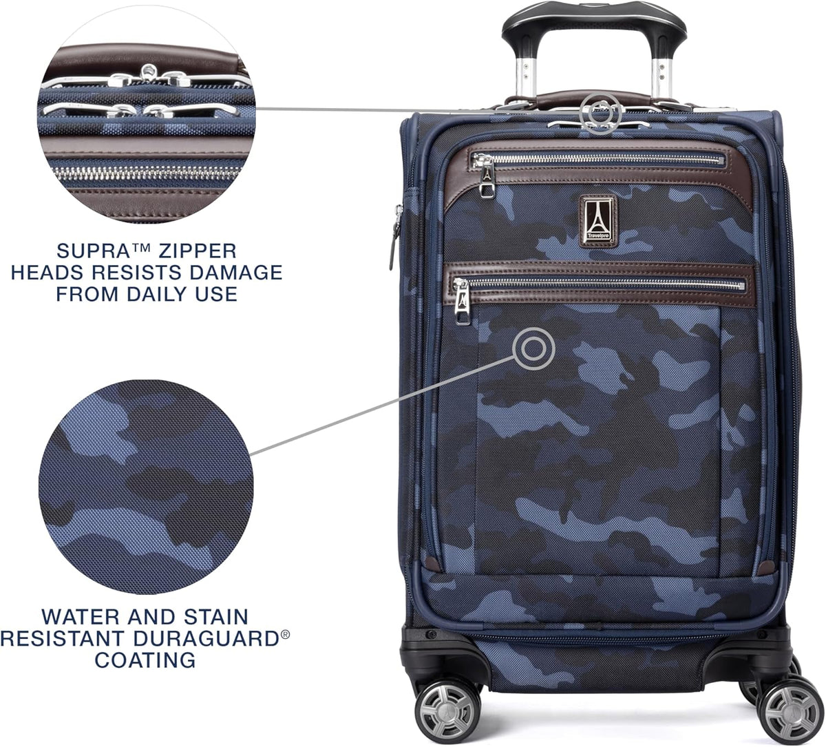 Platinum Elite Softside Expandable Carry on Luggage, 8 Wheel Spinner Suitcase, USB Port, Suiter, Men and Women, Shadow Black, Carry On 21-Inch