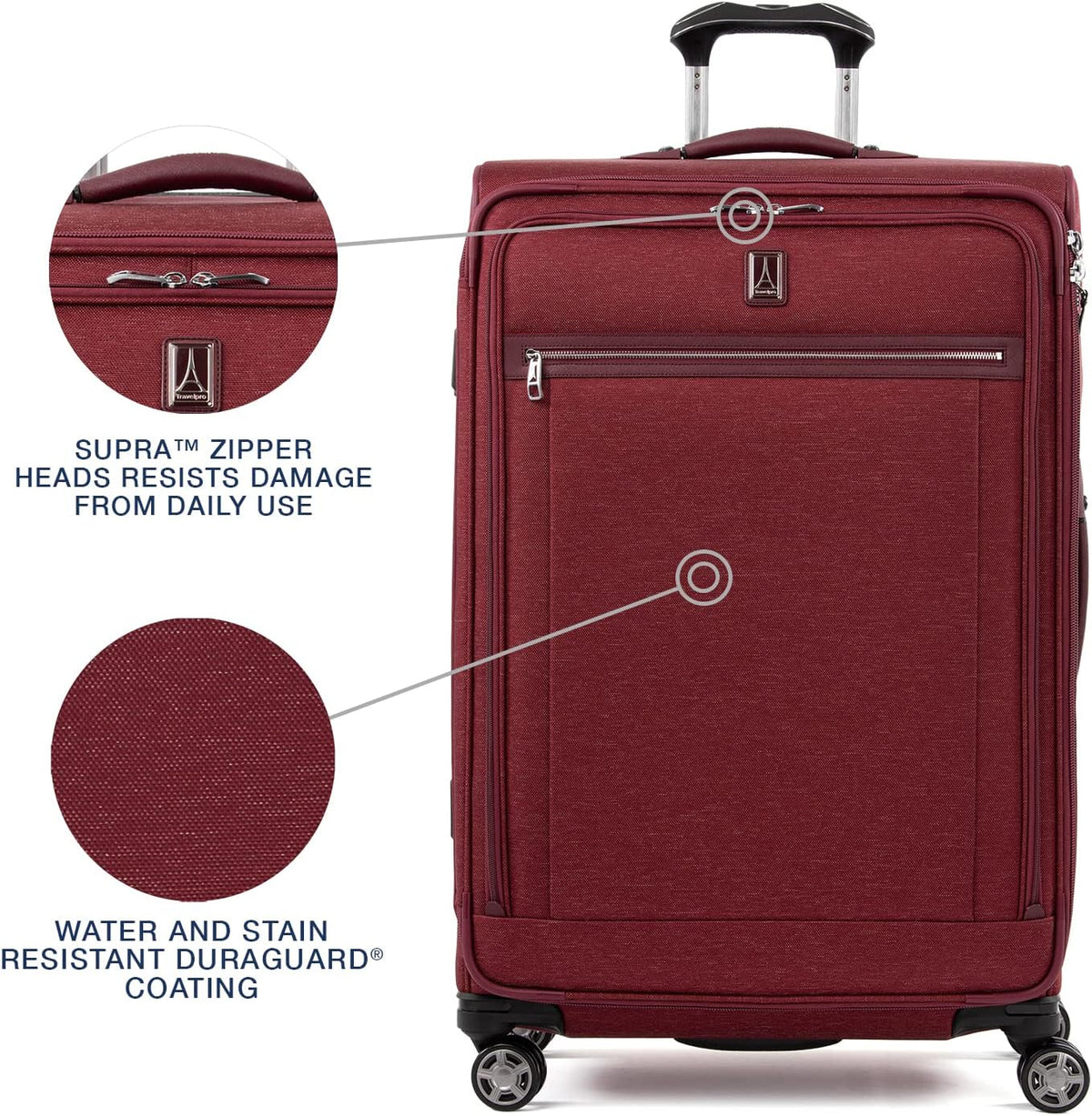 Platinum Elite Softside Expandable Carry on Luggage, 8 Wheel Spinner Suitcase, USB Port, Suiter, Men and Women, Shadow Black, Carry On 21-Inch