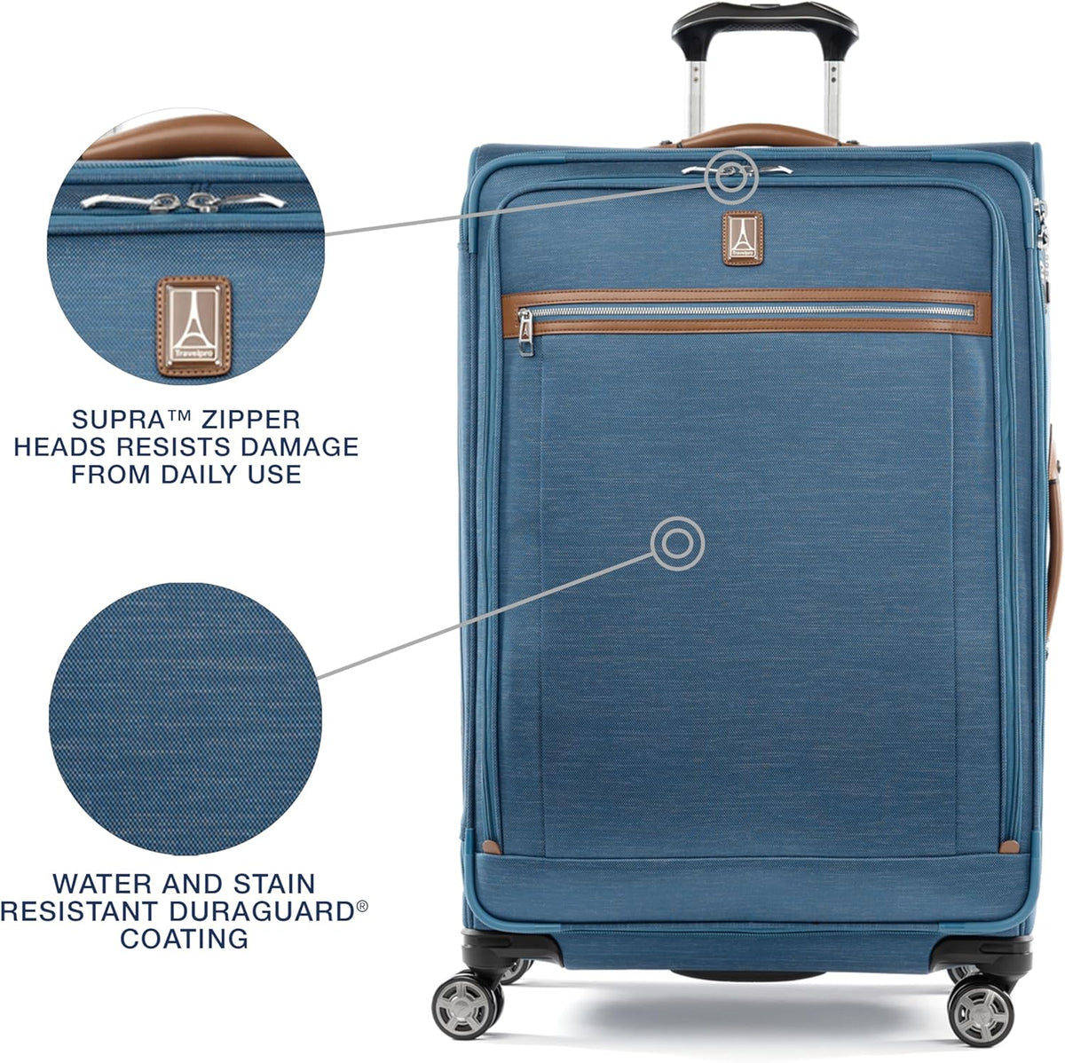 Platinum Elite Softside Expandable Carry on Luggage, 8 Wheel Spinner Suitcase, USB Port, Suiter, Men and Women, Shadow Black, Carry On 21-Inch