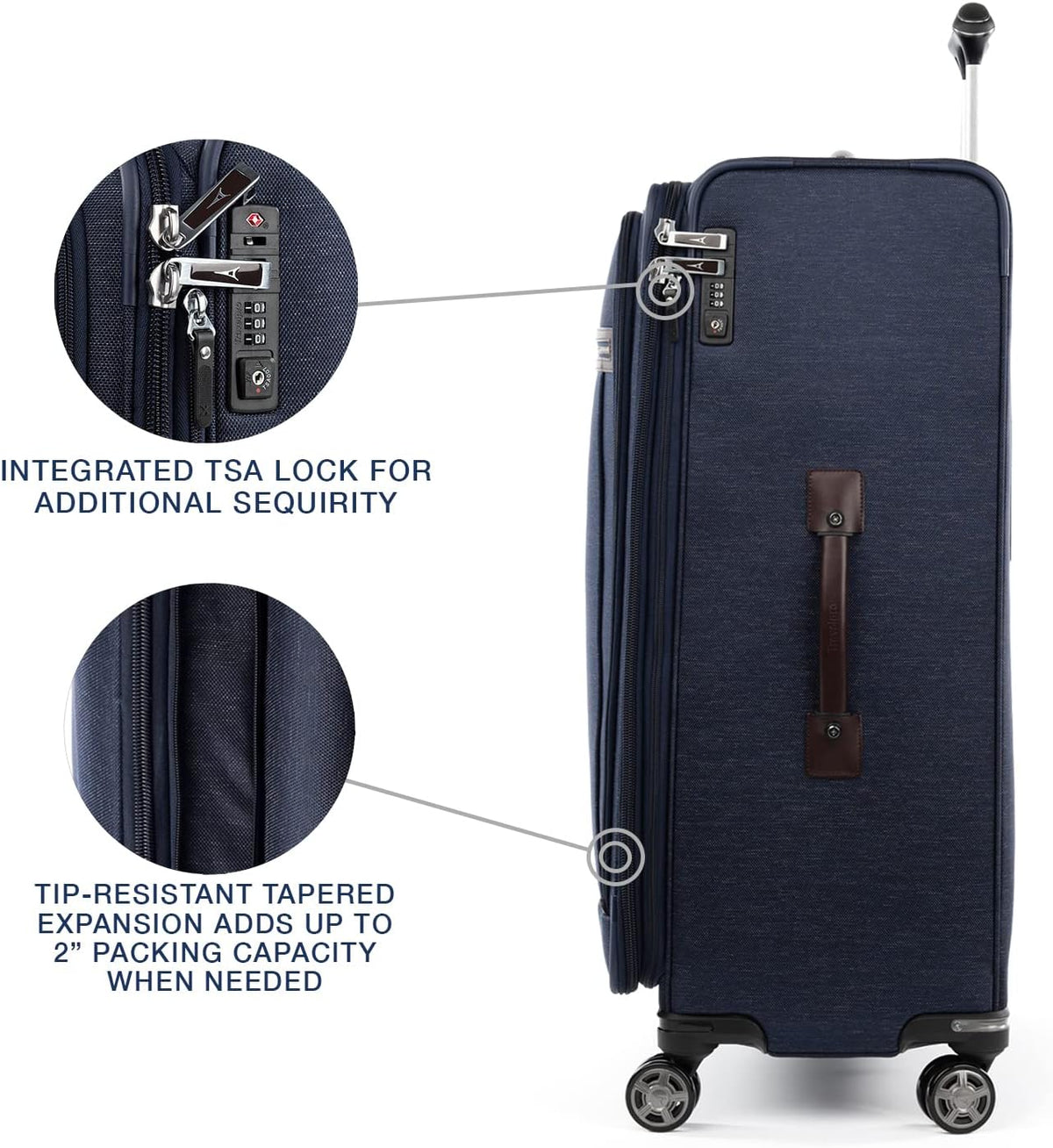 Platinum Elite Softside Expandable Carry on Luggage, 8 Wheel Spinner Suitcase, USB Port, Suiter, Men and Women, Shadow Black, Carry On 21-Inch