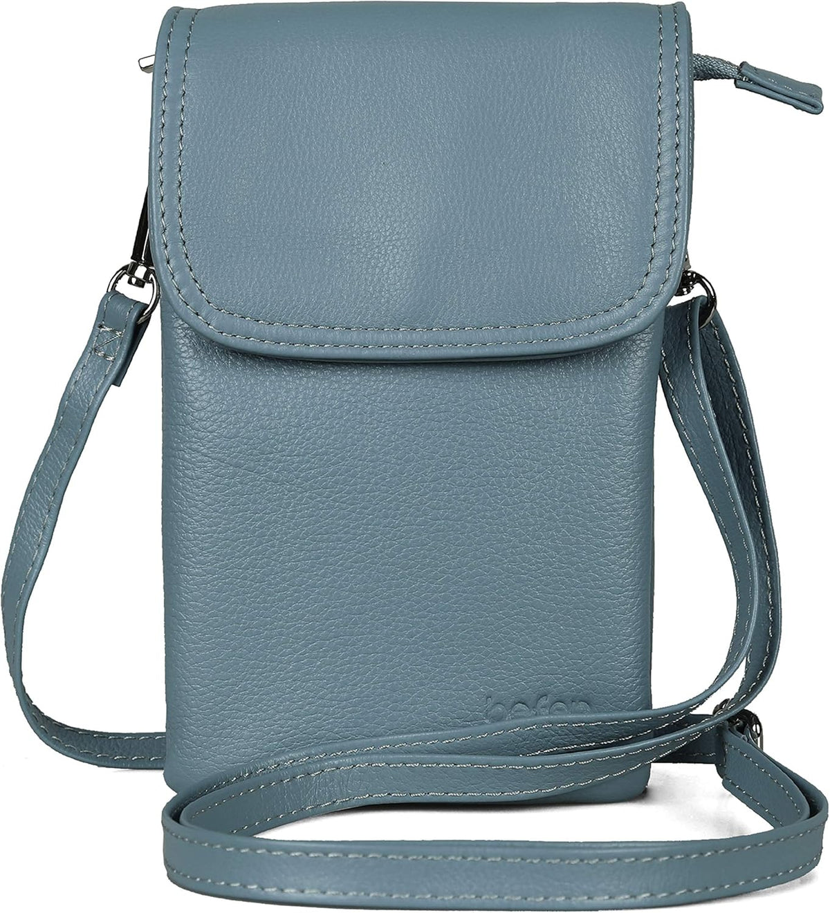 Genuine Leather Small Crossbody Bags for Women Cell Phone Bag Cross Body Purses,Silver Zipper