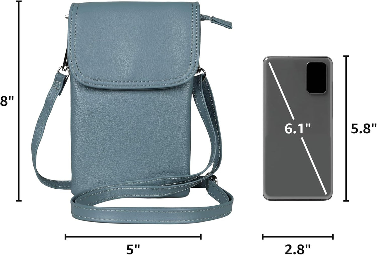 Genuine Leather Small Crossbody Bags for Women Cell Phone Bag Cross Body Purses,Silver Zipper