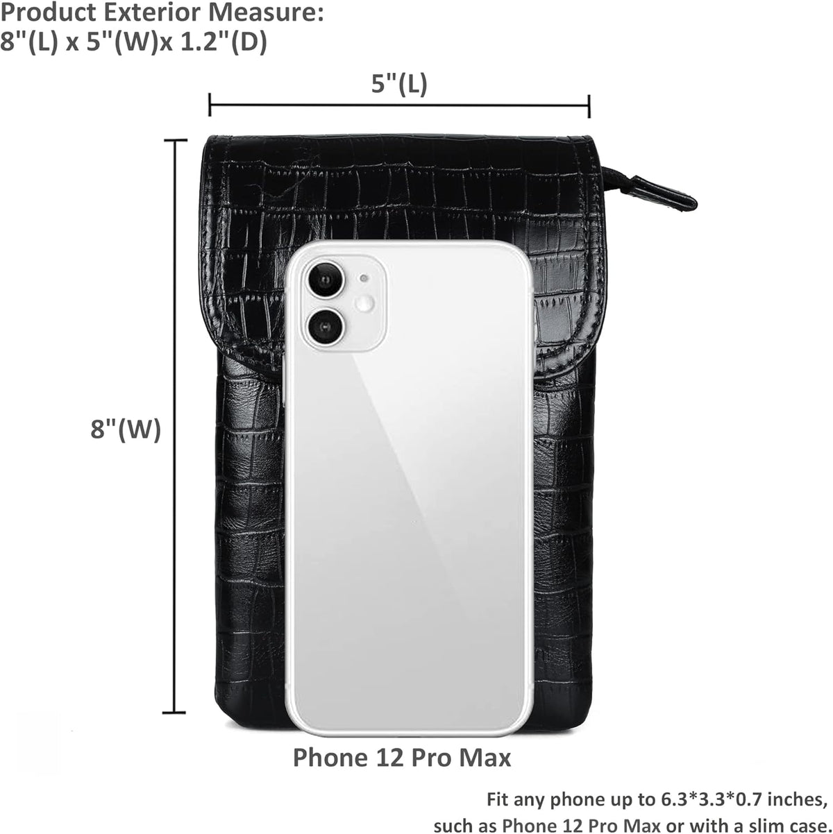 Genuine Leather Small Crossbody Bags for Women Cell Phone Bag Cross Body Purses,Silver Zipper