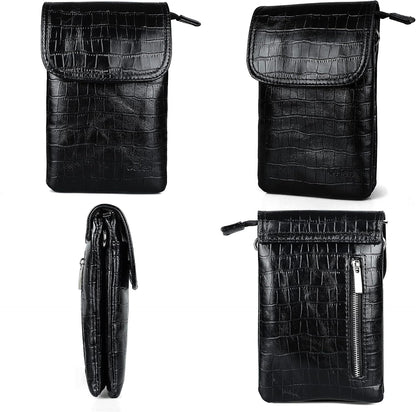 Genuine Leather Small Crossbody Bags for Women Cell Phone Bag Cross Body Purses,Silver Zipper