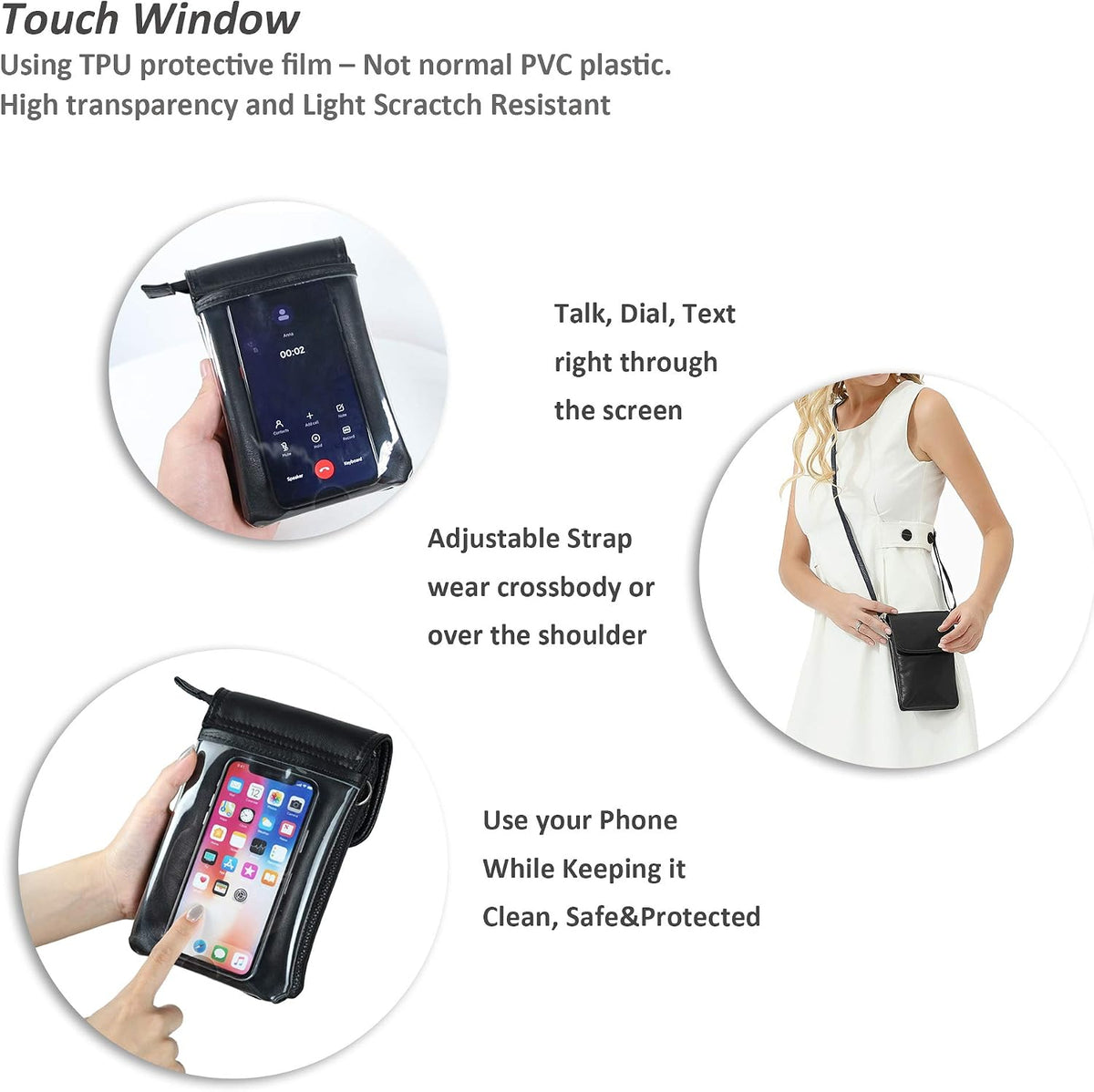 Genuine Leather Small Crossbody Bags for Women Cell Phone Bag Cross Body Purses,Silver Zipper