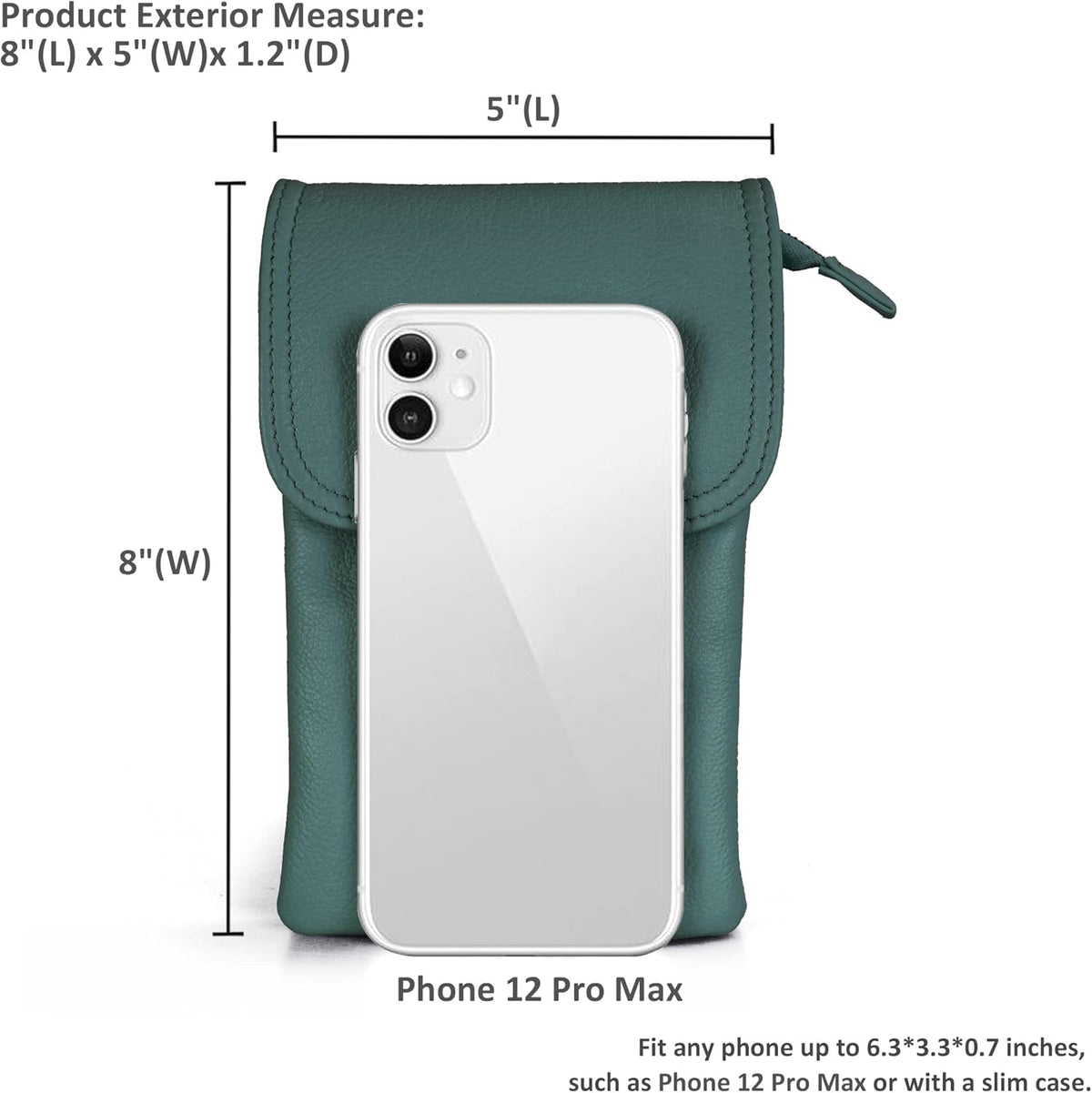 Genuine Leather Small Crossbody Bags for Women Cell Phone Bag Cross Body Purses,Silver Zipper