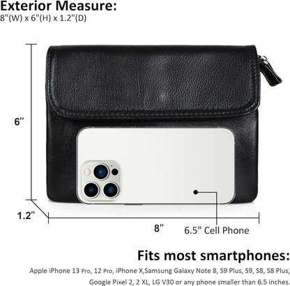 Genuine Leather Small Crossbody Bags for Women Cell Phone Bag Cross Body Purses,Silver Zipper