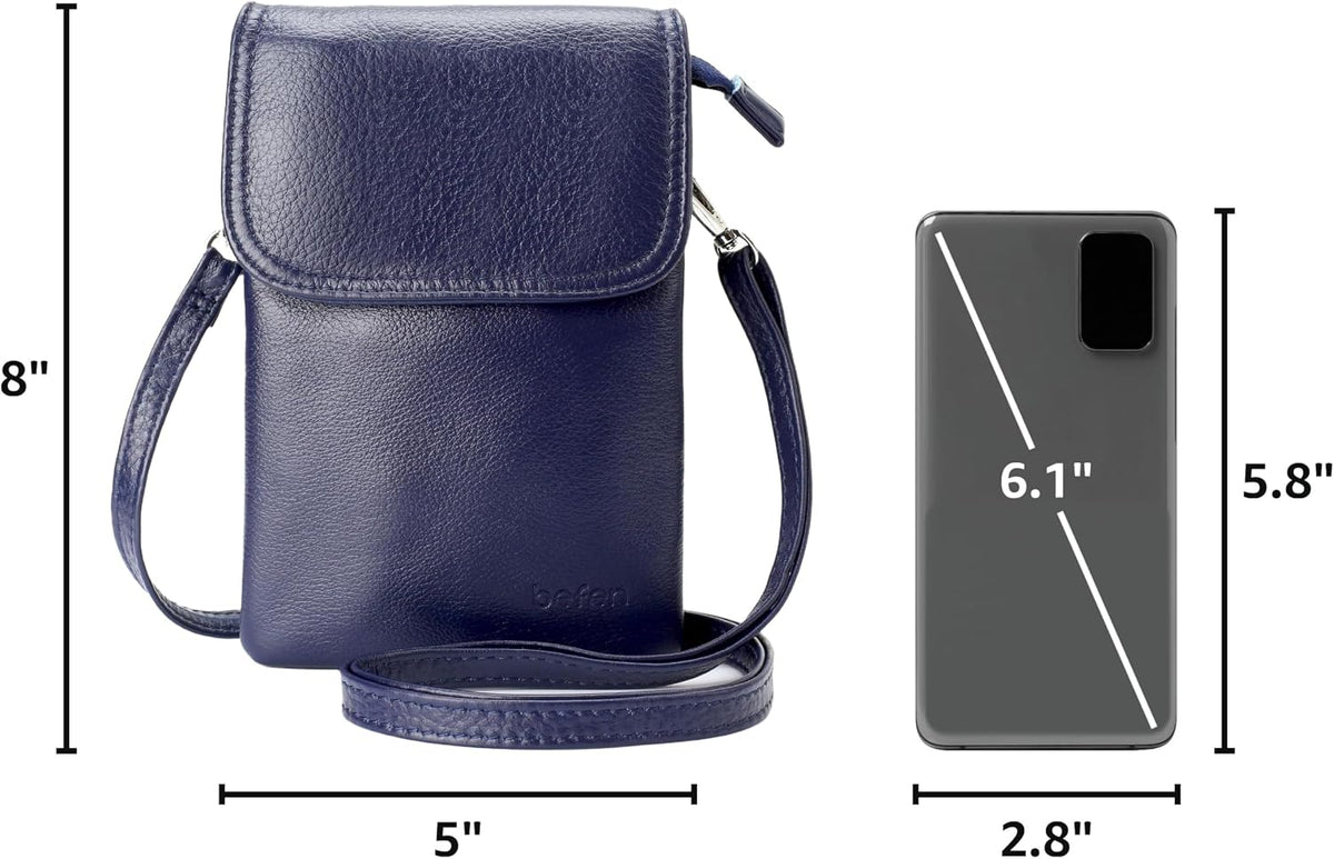 Genuine Leather Small Crossbody Bags for Women Cell Phone Bag Cross Body Purses,Silver Zipper