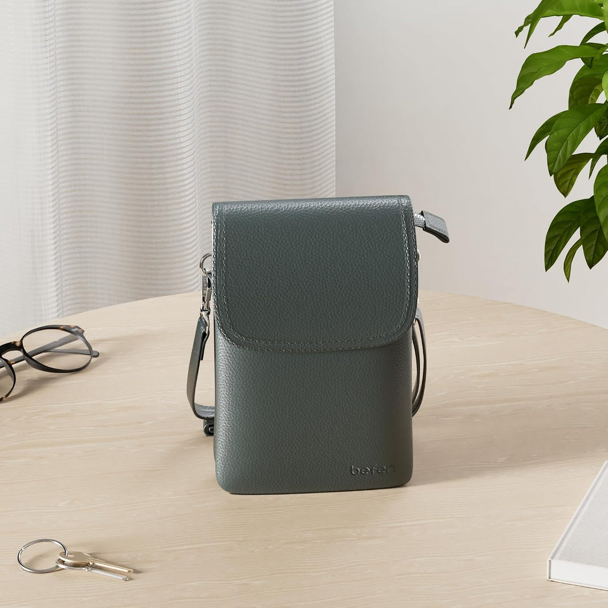 Genuine Leather Small Crossbody Bags for Women Cell Phone Bag Cross Body Purses,Silver Zipper