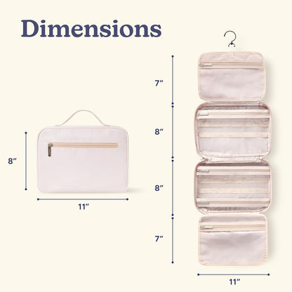 Waterproof Hanging Toiletry Bag [TSA-Approved] Hanging Makeup Organizer Bag, Cosmetic Travel Bags for Women, Makeup Case Toiletries Organizer Hygiene Bathroom Shower Caddy - Black