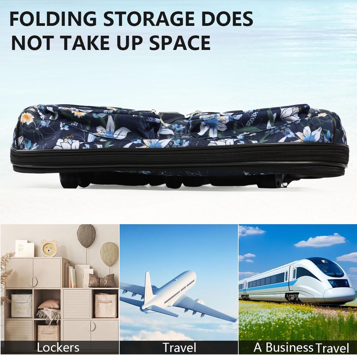 30''36''40''Rolling Wheeled Duffel Bag Suitcases with Wheels Expandable Foldable Luggage Bag Rolling Travel Bag Duffel Bag for Men Women#Black,30