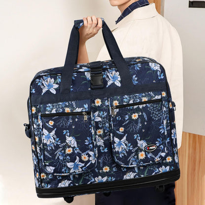 30''36''40''Rolling Wheeled Duffel Bag Suitcases with Wheels Expandable Foldable Luggage Bag Rolling Travel Bag Duffel Bag for Men Women#Black,30