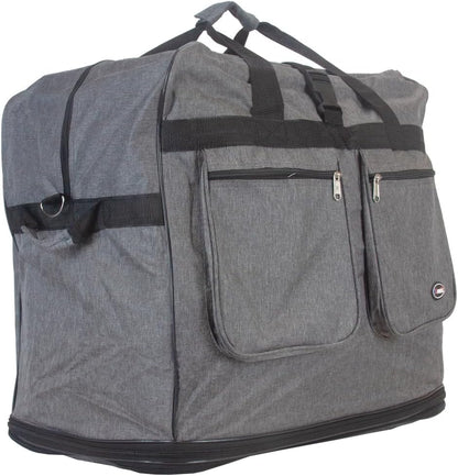 30''36''40''Rolling Wheeled Duffel Bag Suitcases with Wheels Expandable Foldable Luggage Bag Rolling Travel Bag Duffel Bag for Men Women#Black,30