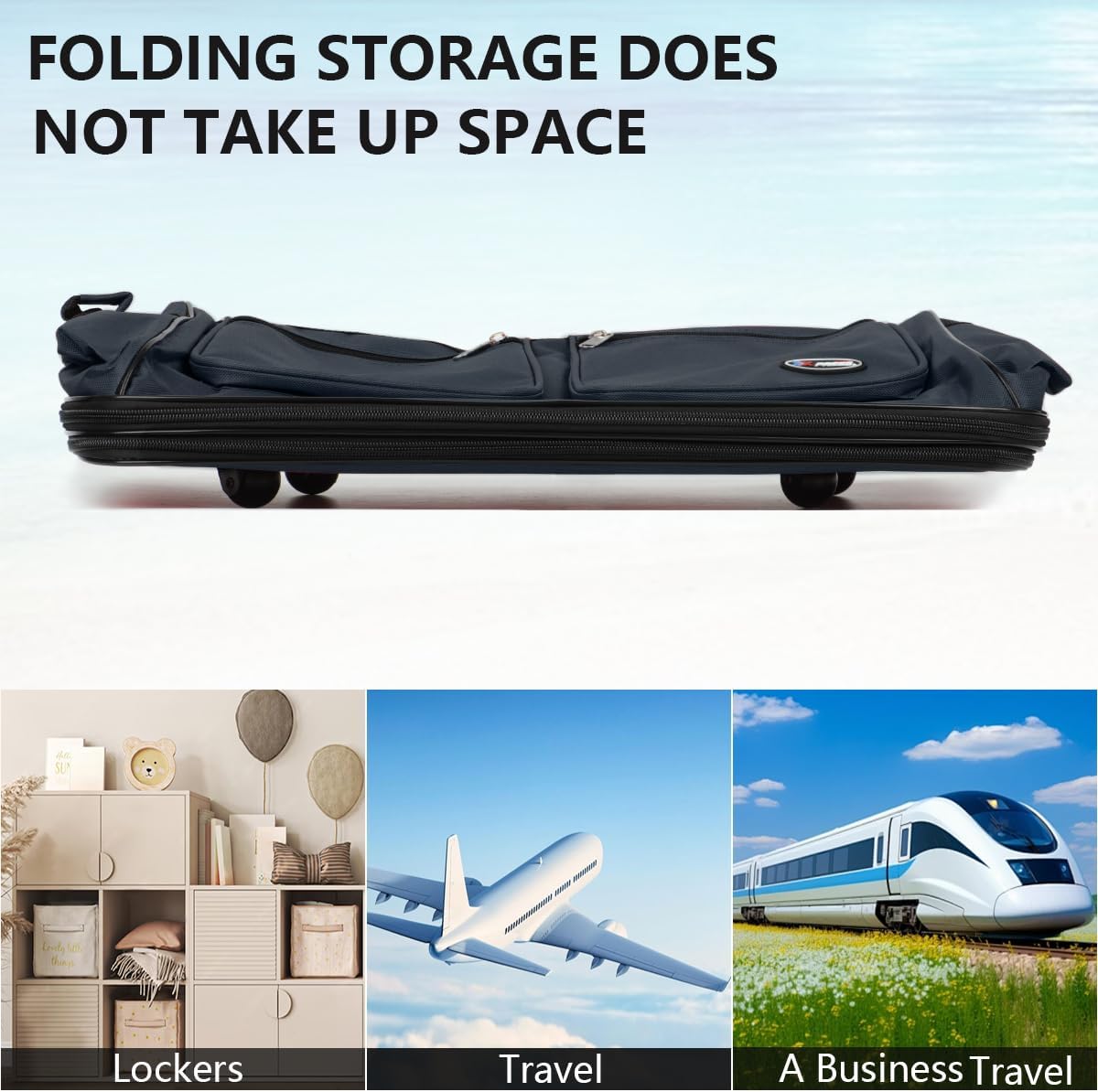 30''36''40''Rolling Wheeled Duffel Bag Suitcases with Wheels Expandable Foldable Luggage Bag Rolling Travel Bag Duffel Bag for Men Women#Black,30