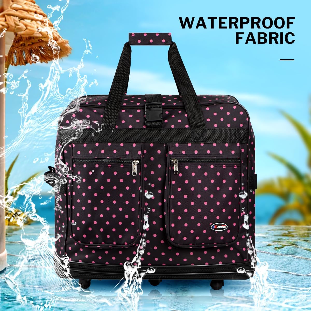 30''36''40''Rolling Wheeled Duffel Bag Suitcases with Wheels Expandable Foldable Luggage Bag Rolling Travel Bag Duffel Bag for Men Women#Black,30