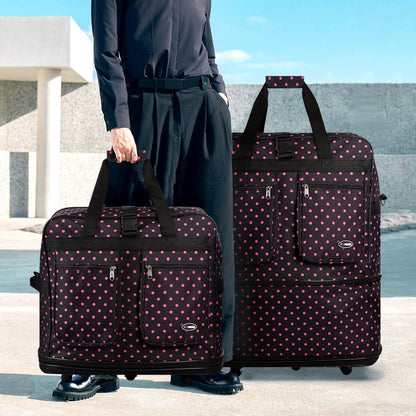 30''36''40''Rolling Wheeled Duffel Bag Suitcases with Wheels Expandable Foldable Luggage Bag Rolling Travel Bag Duffel Bag for Men Women#Black,30