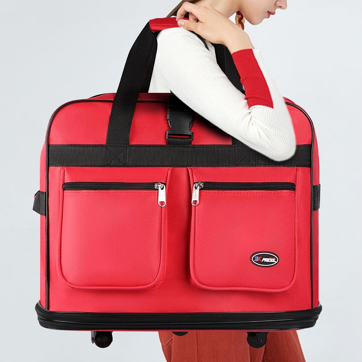 30''36''40''Rolling Wheeled Duffel Bag Suitcases with Wheels Expandable Foldable Luggage Bag Rolling Travel Bag Duffel Bag for Men Women#Black,30