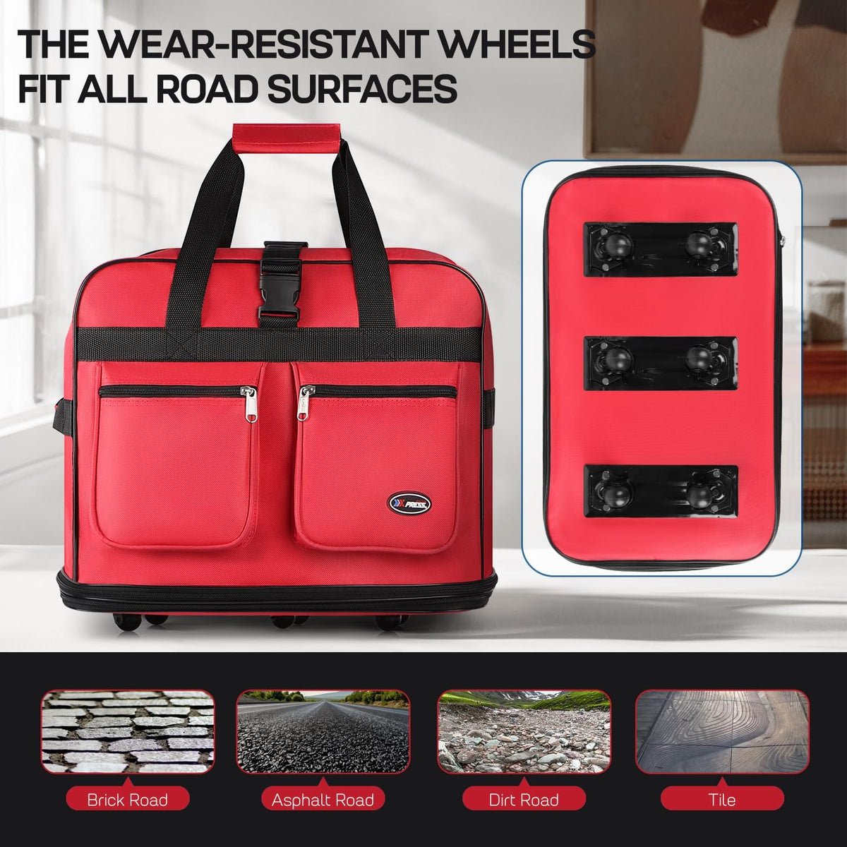 30''36''40''Rolling Wheeled Duffel Bag Suitcases with Wheels Expandable Foldable Luggage Bag Rolling Travel Bag Duffel Bag for Men Women#Black,30