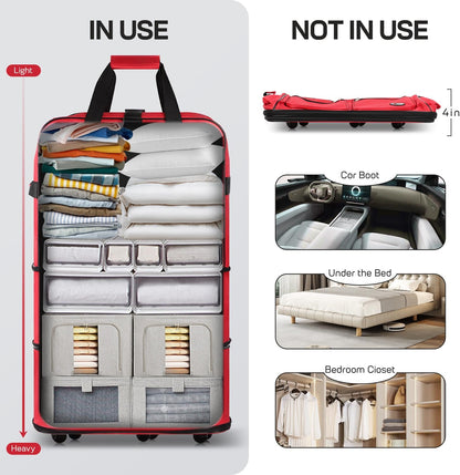 30''36''40''Rolling Wheeled Duffel Bag Suitcases with Wheels Expandable Foldable Luggage Bag Rolling Travel Bag Duffel Bag for Men Women#Black,30