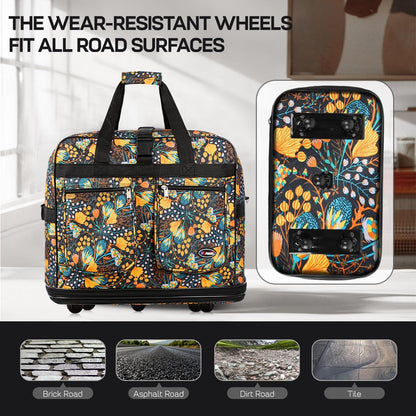 30''36''40''Rolling Wheeled Duffel Bag Suitcases with Wheels Expandable Foldable Luggage Bag Rolling Travel Bag Duffel Bag for Men Women#Black,30