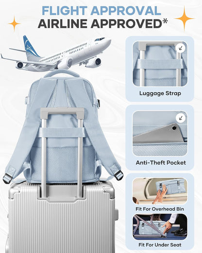 Travel Backpack Carry On Backpack Personal Item Travel Bag Mochila De Viaje Carry On Backpack For Airplanes Traveling Backpack For Women Gym Backpacks College Backpacks Sapphire Blue - Colors A