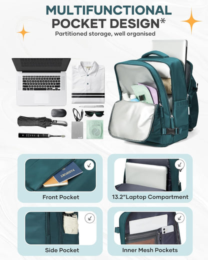 Travel Backpack Carry On Backpack Personal Item Travel Bag Mochila De Viaje Carry On Backpack For Airplanes Traveling Backpack For Women Gym Backpacks College Backpacks Sapphire Blue - Colors A
