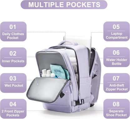 Travel Backpack Carry On Backpack Personal Item Travel Bag Mochila De Viaje Carry On Backpack For Airplanes Traveling Backpack For Women Gym Backpacks College Backpacks Sapphire Blue - Colors A