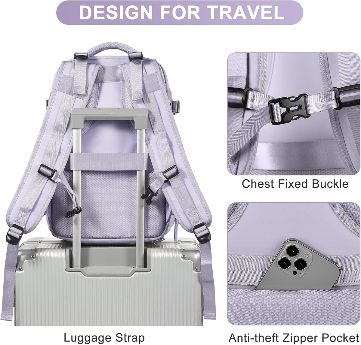 Travel Backpack Carry On Backpack Personal Item Travel Bag Mochila De Viaje Carry On Backpack For Airplanes Traveling Backpack For Women Gym Backpacks College Backpacks Sapphire Blue - Colors A