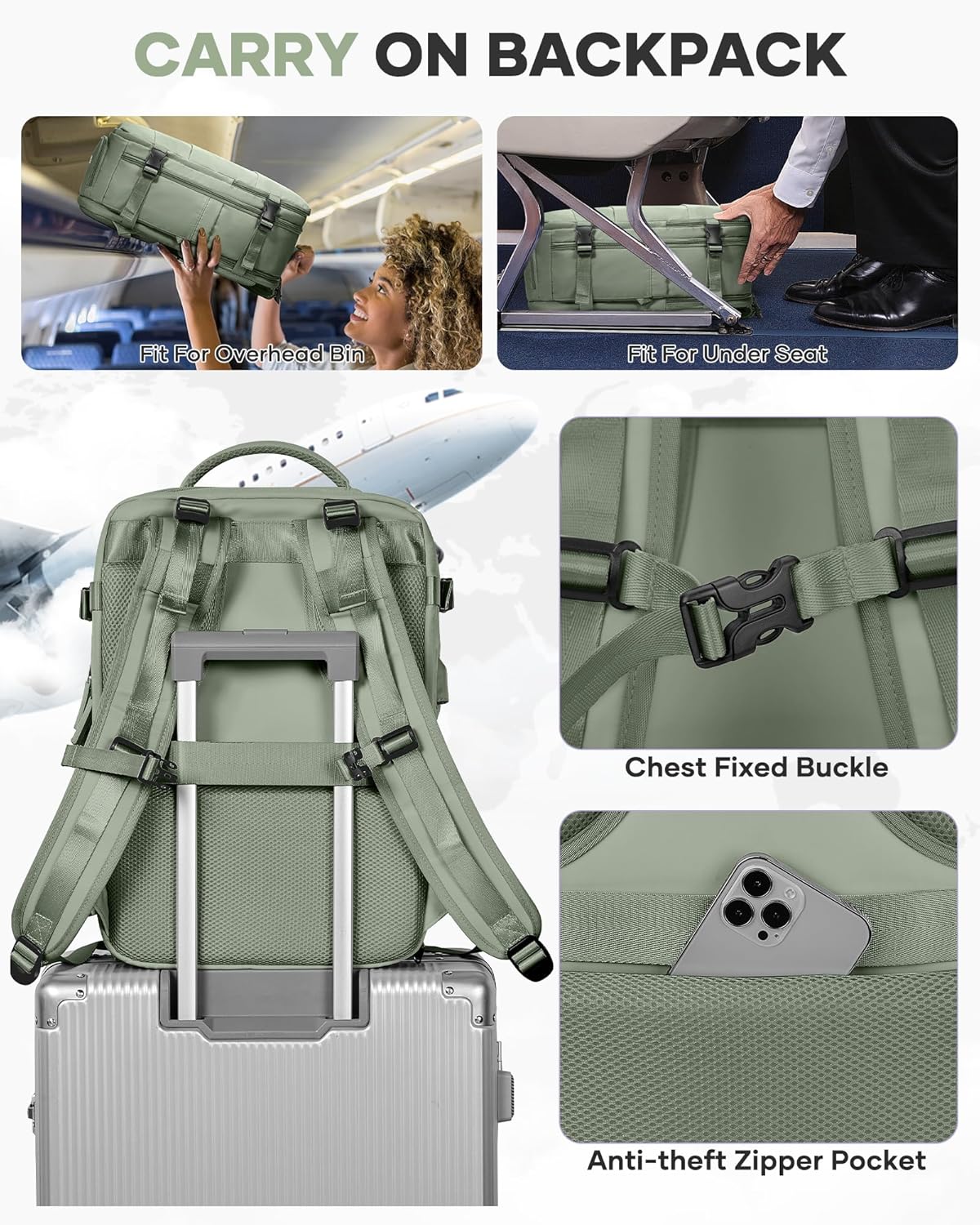 Travel Backpack Carry On Backpack Personal Item Travel Bag Mochila De Viaje Carry On Backpack For Airplanes Traveling Backpack For Women Gym Backpacks College Backpacks Sapphire Blue - Colors A
