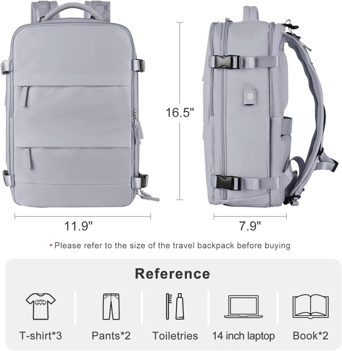 Travel Backpack Carry On Backpack Personal Item Travel Bag Mochila De Viaje Carry On Backpack For Airplanes Traveling Backpack For Women Gym Backpacks College Backpacks Sapphire Blue - Colors A