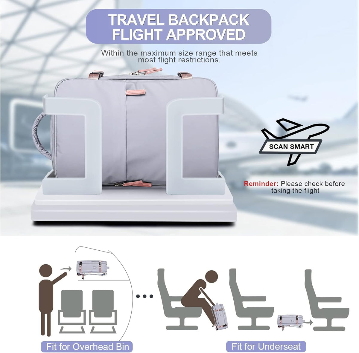 Travel Backpack Carry On Backpack Personal Item Travel Bag Mochila De Viaje Carry On Backpack For Airplanes Traveling Backpack For Women Gym Backpacks College Backpacks Sapphire Blue - Colors A